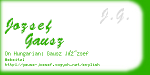 jozsef gausz business card